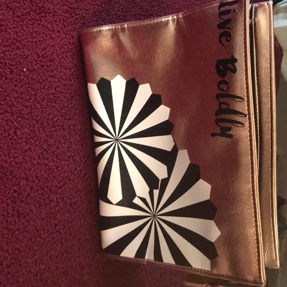 Rose gold clutch! “Live Boldly”